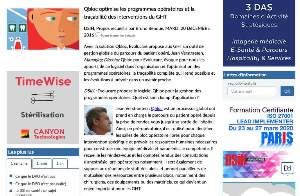 QBloc optimise les programmes opératoires et la traçabilité des interventions du GHT